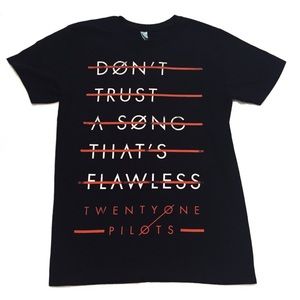 Twenty One Pilots Black Graphic Band Song Tee M
